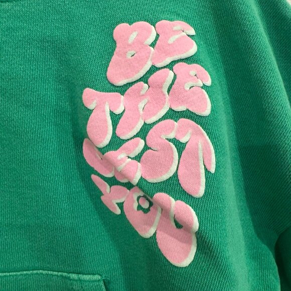 Cotton On Kids “Be The Best You” Green Cropped Sweatshirt – Size 6 - Picture 2 of 5